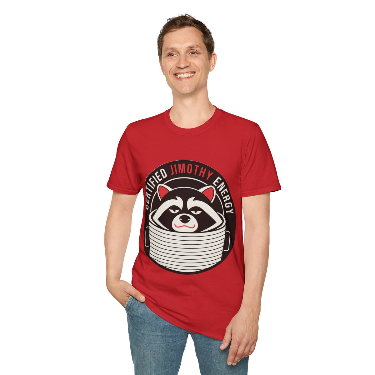 Jimothy Energy T-Shirt — Certified Raccoon Graphic Tee - Trending Now - August 2026