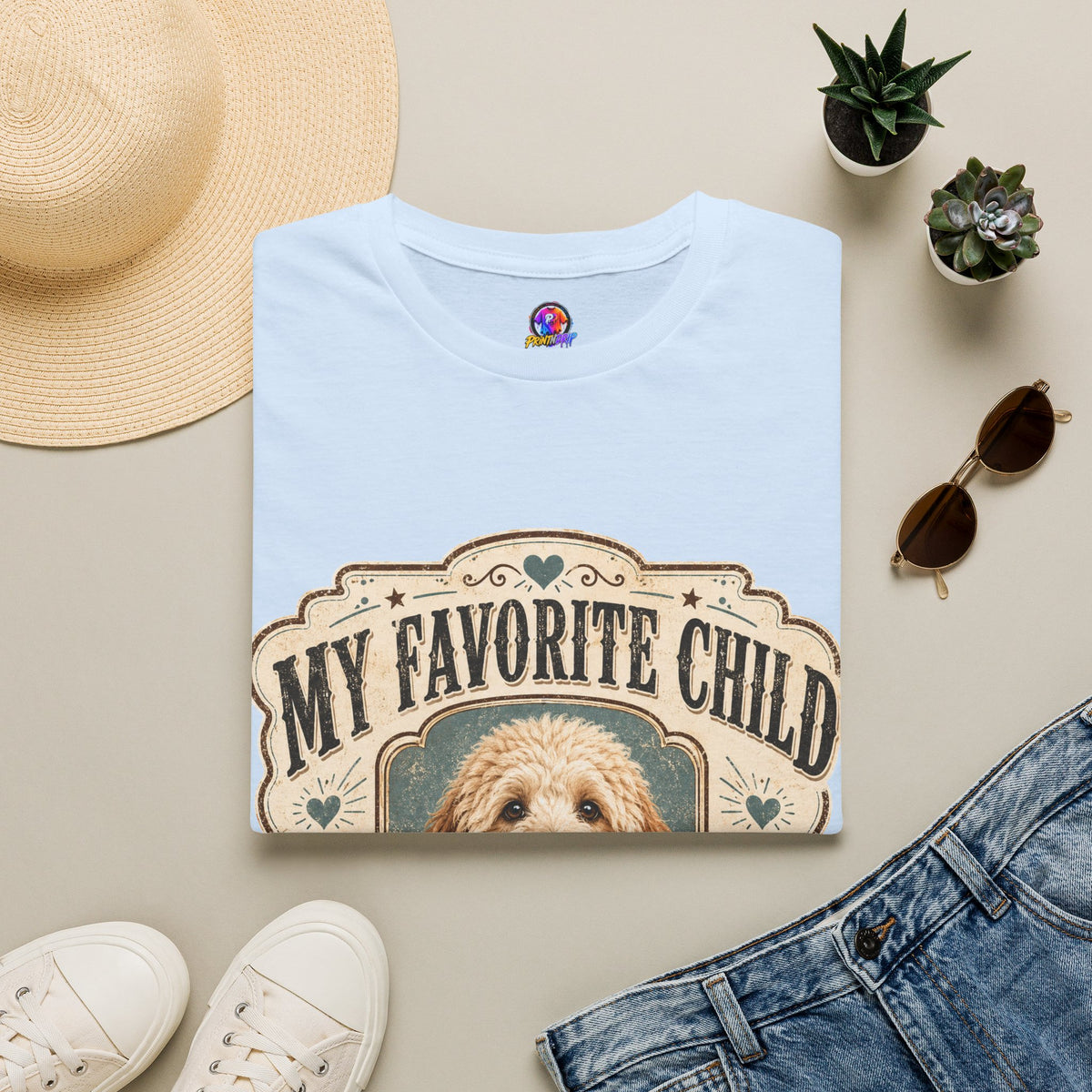 T-Shirt — "My Favorite Child" Dog Mom Club Graphic Tee