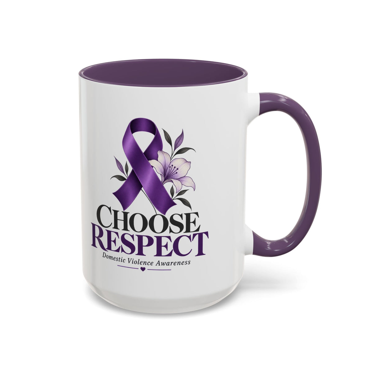 Choose Respect - Domestic Violence Awareness Coffee Mug (Accent, 11/15oz)