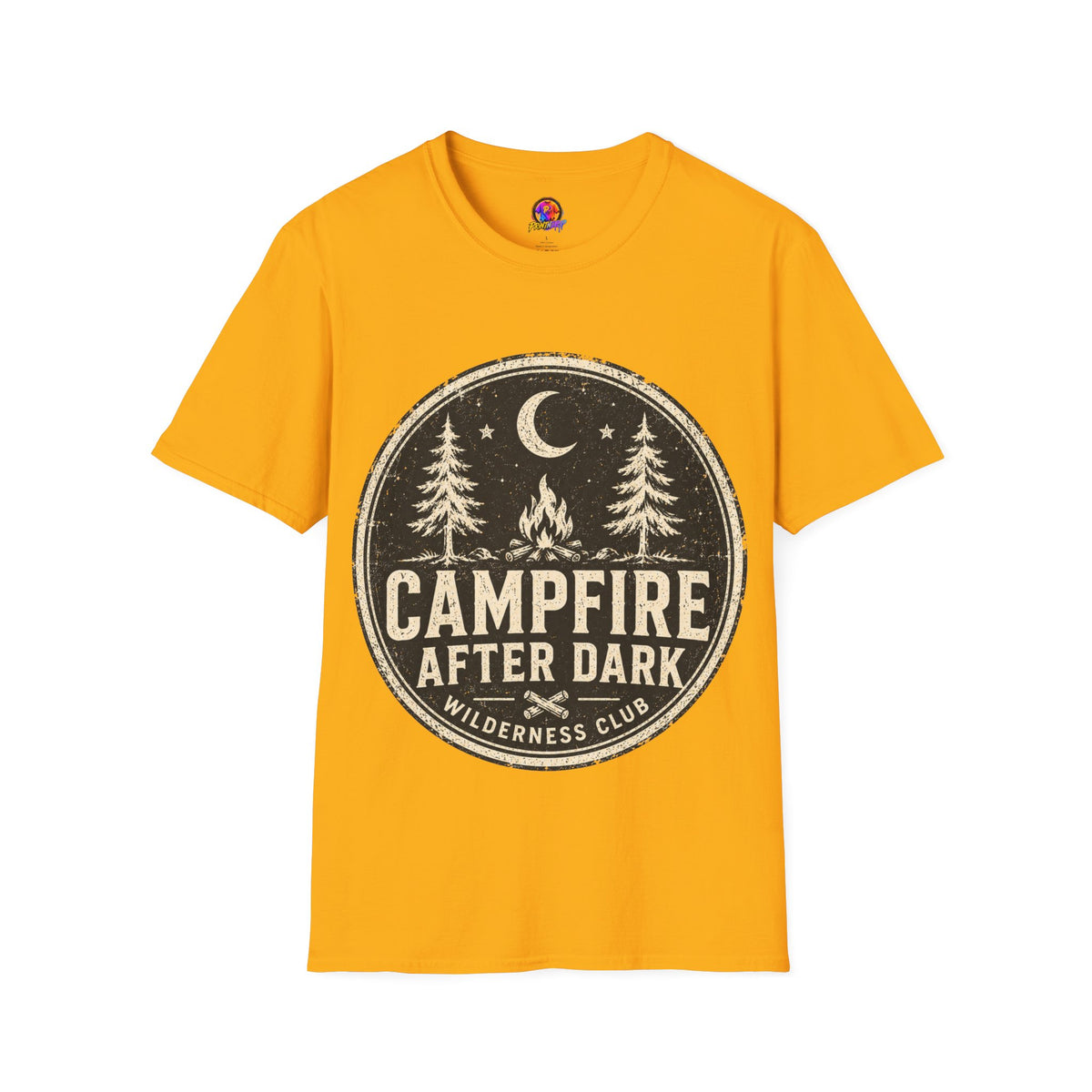 Campfire After Dark Tee — Vintage Wilderness Camping T-Shirt