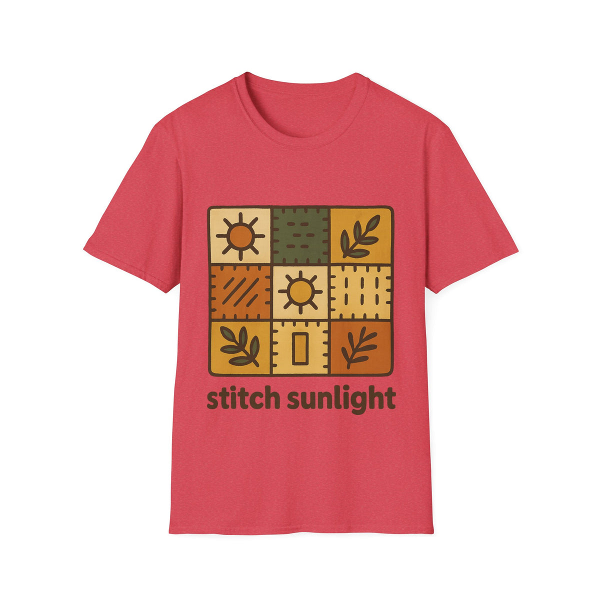 T-Shirt — Rustic Sunflower Patchwork “Catch Sunlight” Graphic Tee - Trending Now - September 2026