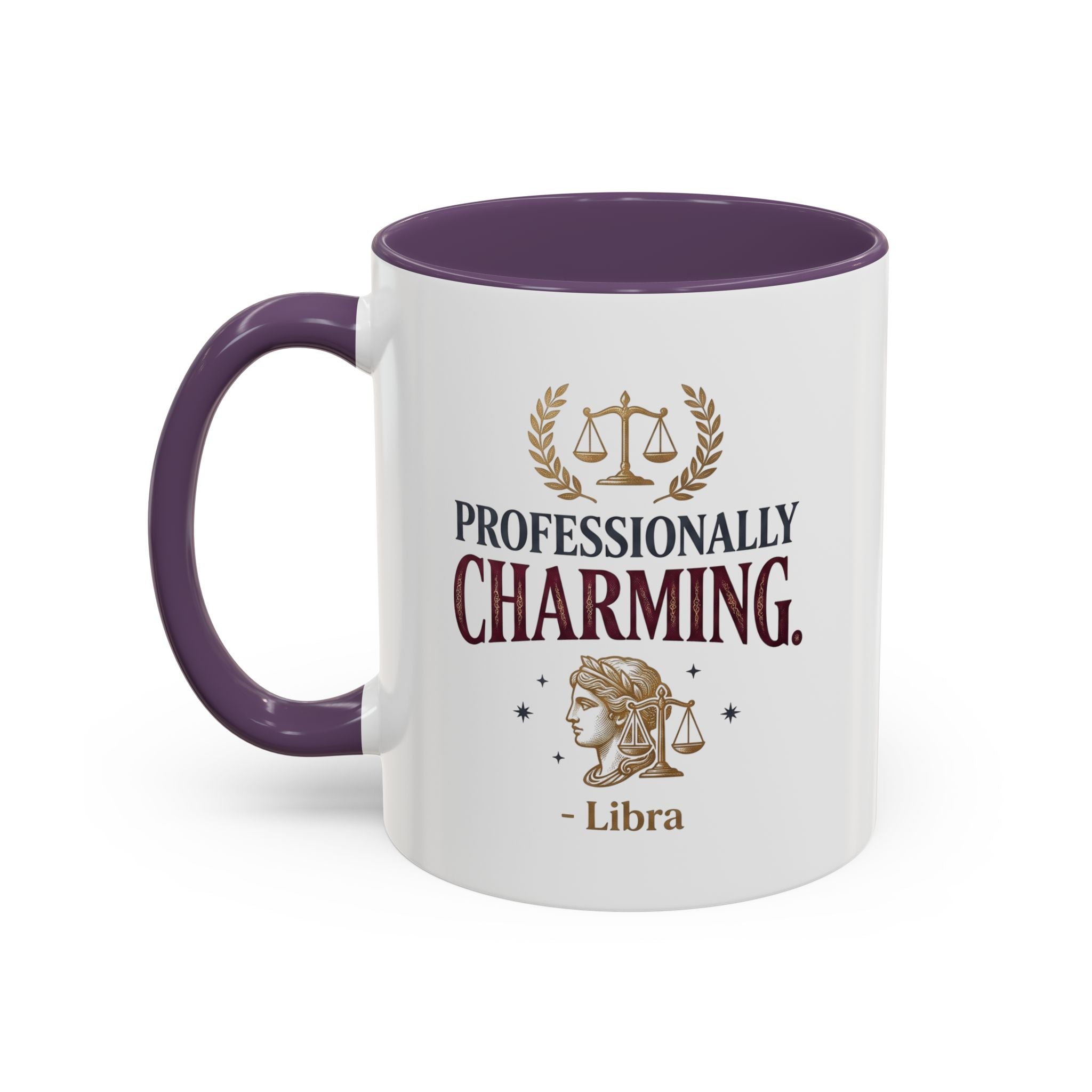 Libra 'Professionally Charming' Accent Coffee Mug — Zodiac Astrology Gift