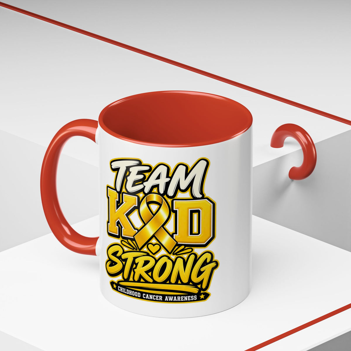 Team KID Strong Childhood Cancer Awareness Coffee Mug