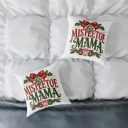 Christmas Mistletoe Mama Holiday Pillow