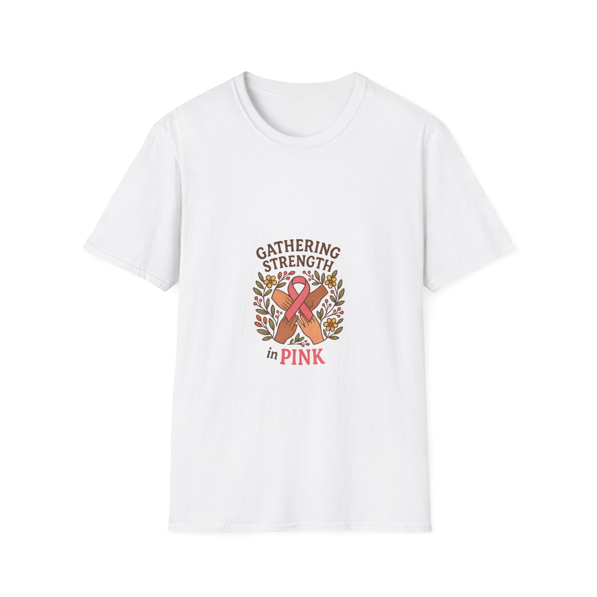 Breast Cancer Awareness T-Shirt — "Gathering Strength in Pink" - Trending Now - October 2026