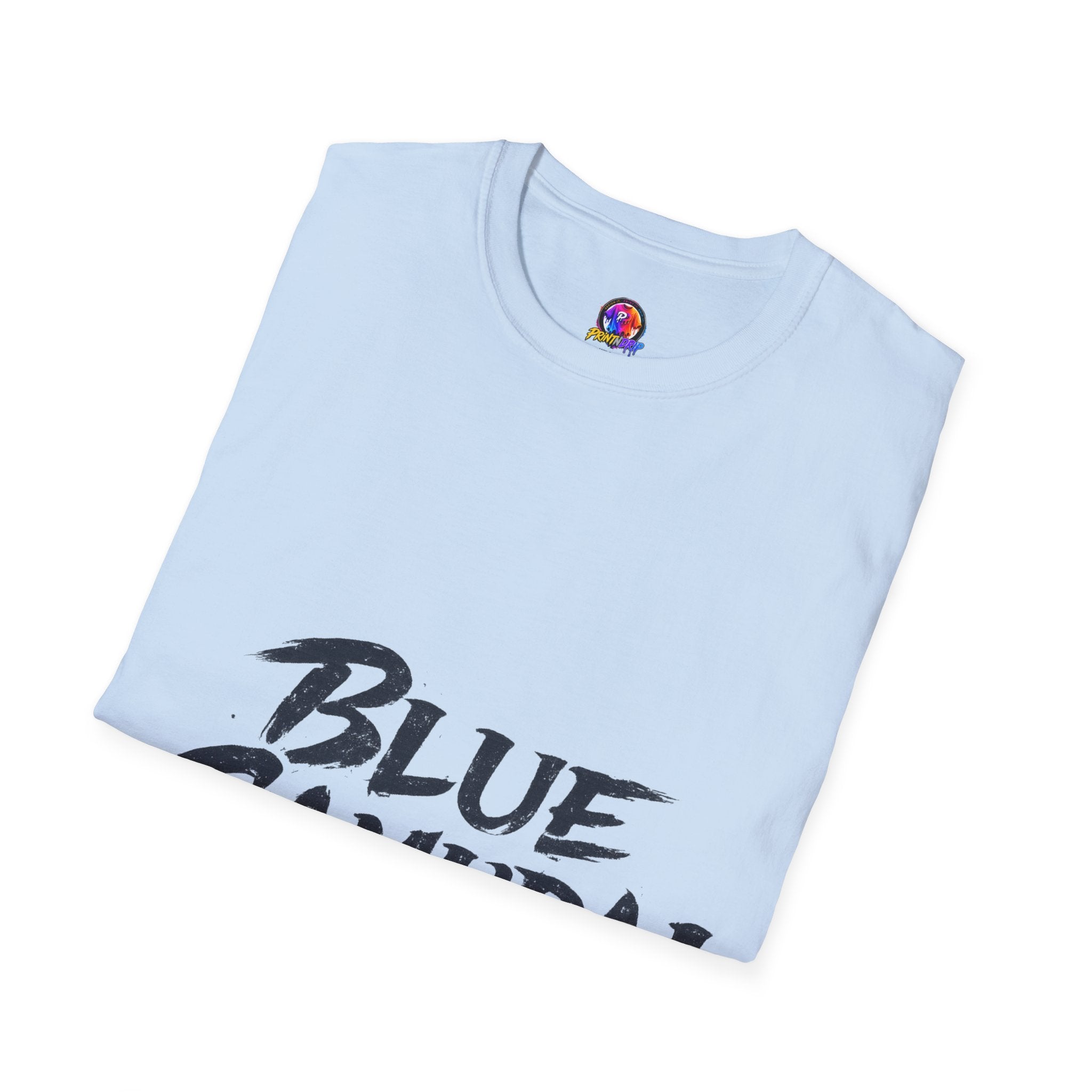 Japan Blue Samurai T-Shirt — Bold Brushstroke Graphic Tee
