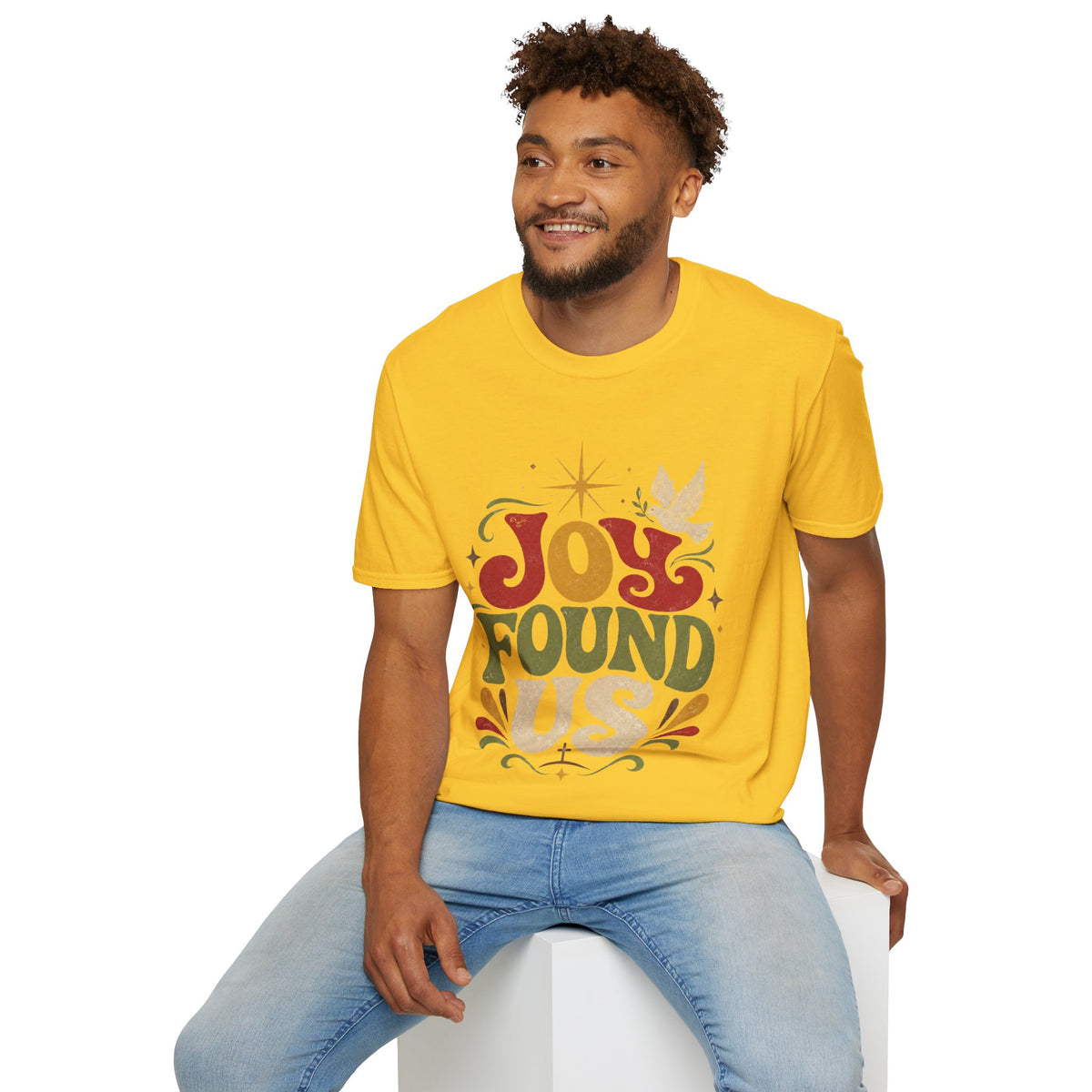 Joy Found Us T‑Shirt — Retro Christmas Holiday Graphic Tee