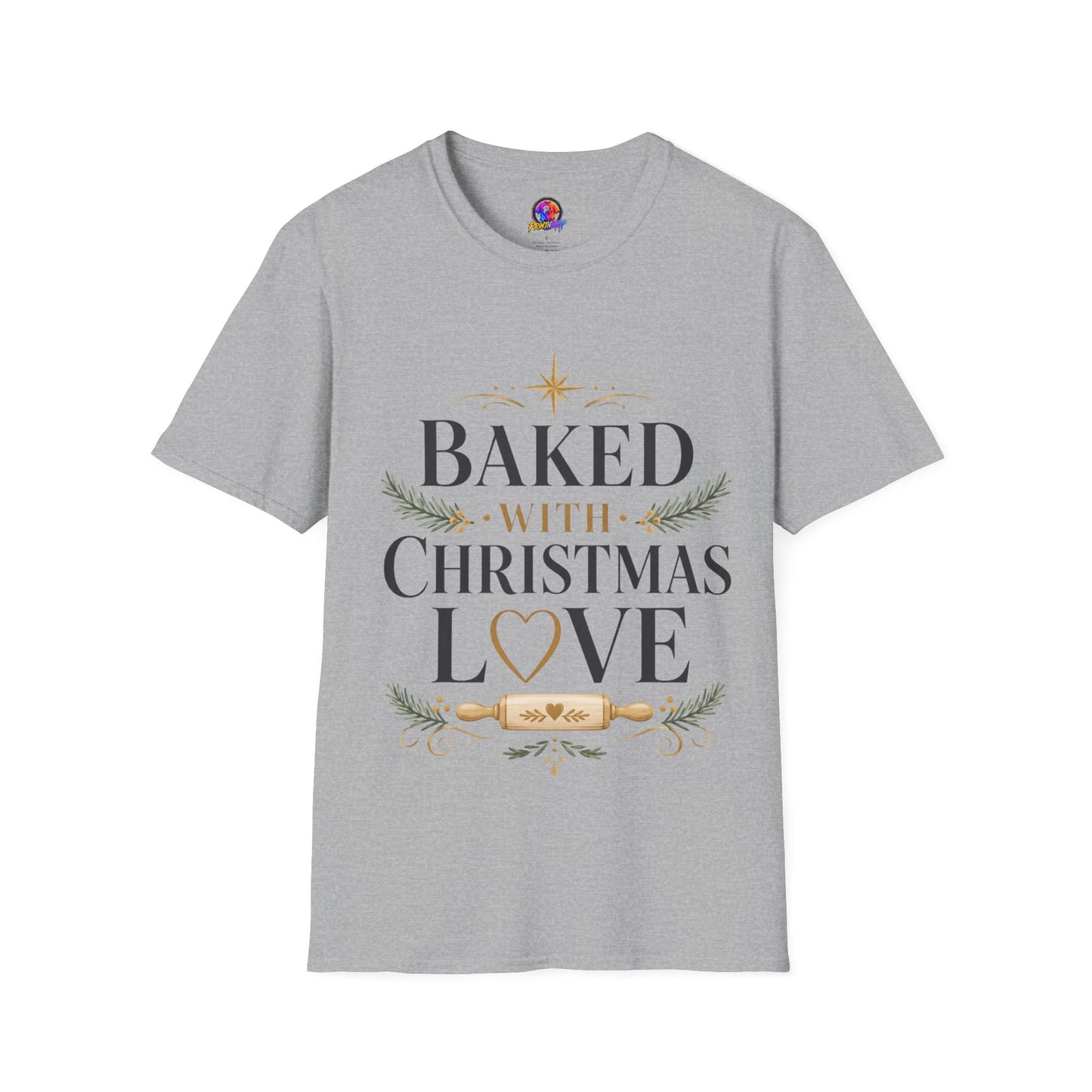 T-Shirt — "Baked With Christmas Love" Holiday Baking Shirt