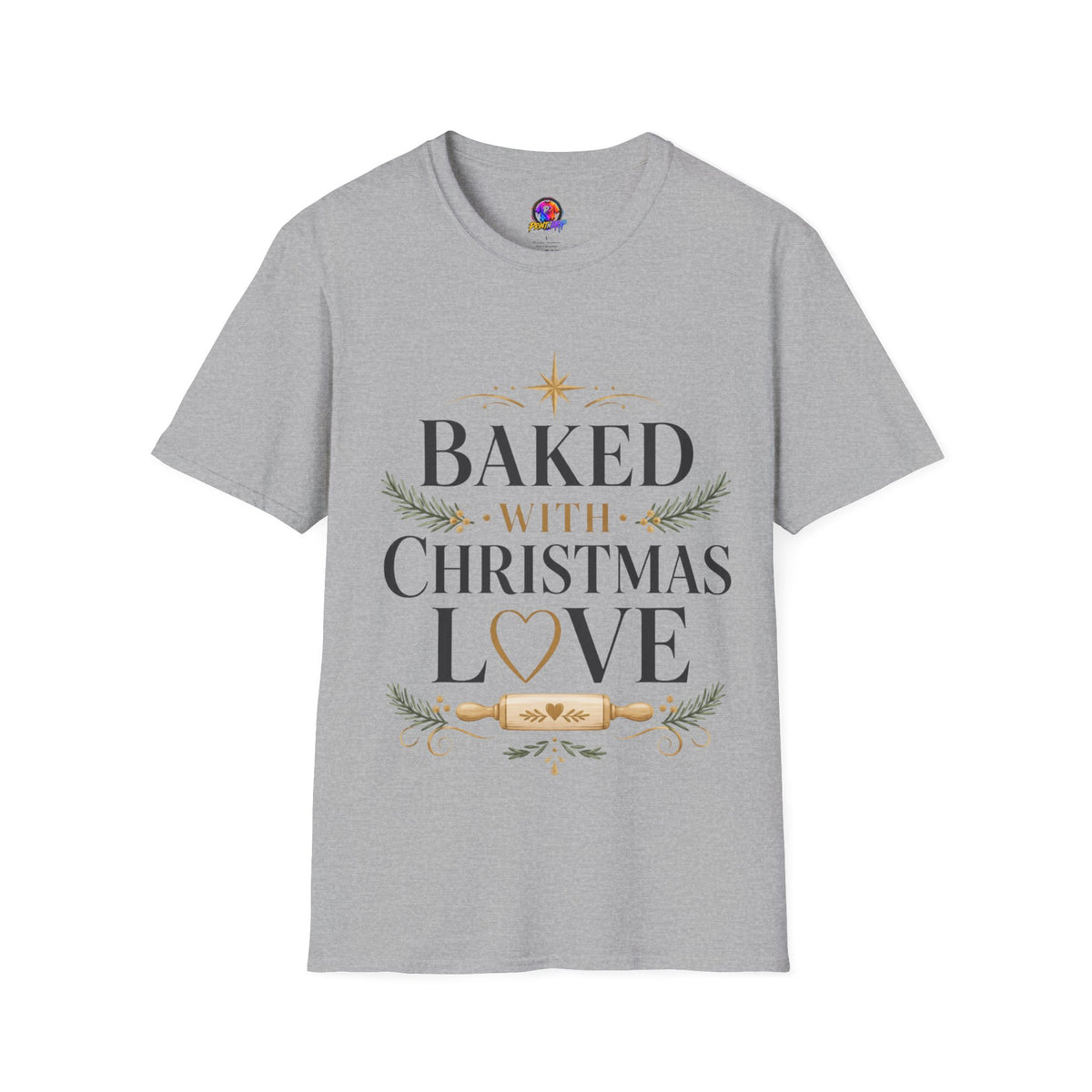 T-Shirt — "Baked With Christmas Love" Holiday Baking Shirt