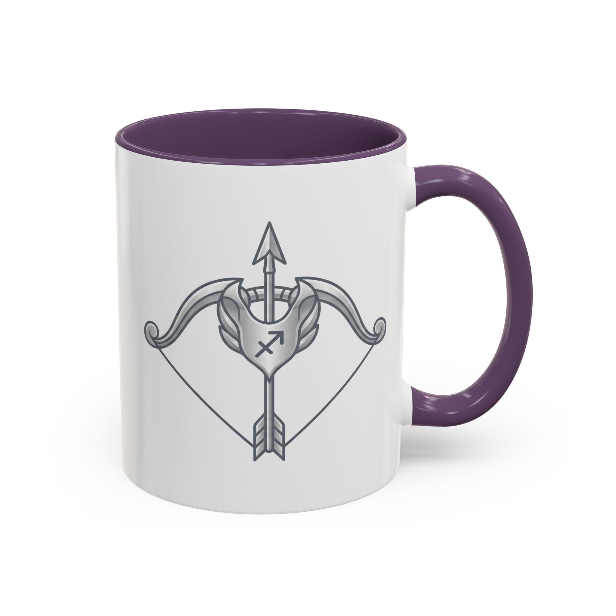 Sagittarius Bow & Arrow Accent Coffee Mug – Zodiac Sagittarius Astrology Gift