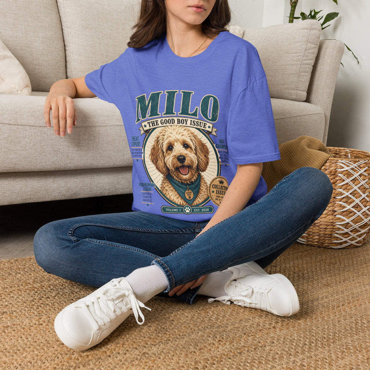 Milo 'The Good Boy Issue' T-Shirt — Cute Dog Portrait Tee