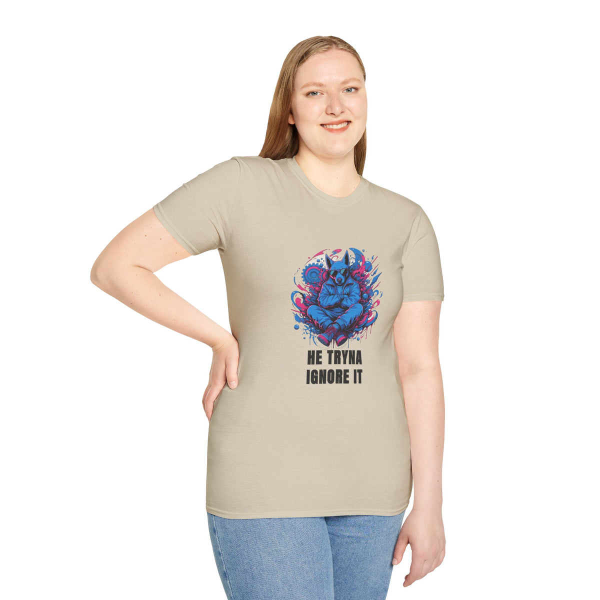 Mystic Wolf T-Shirt — "He Tryna Ignore It" Graphic Tee - Trending Now - August 2026