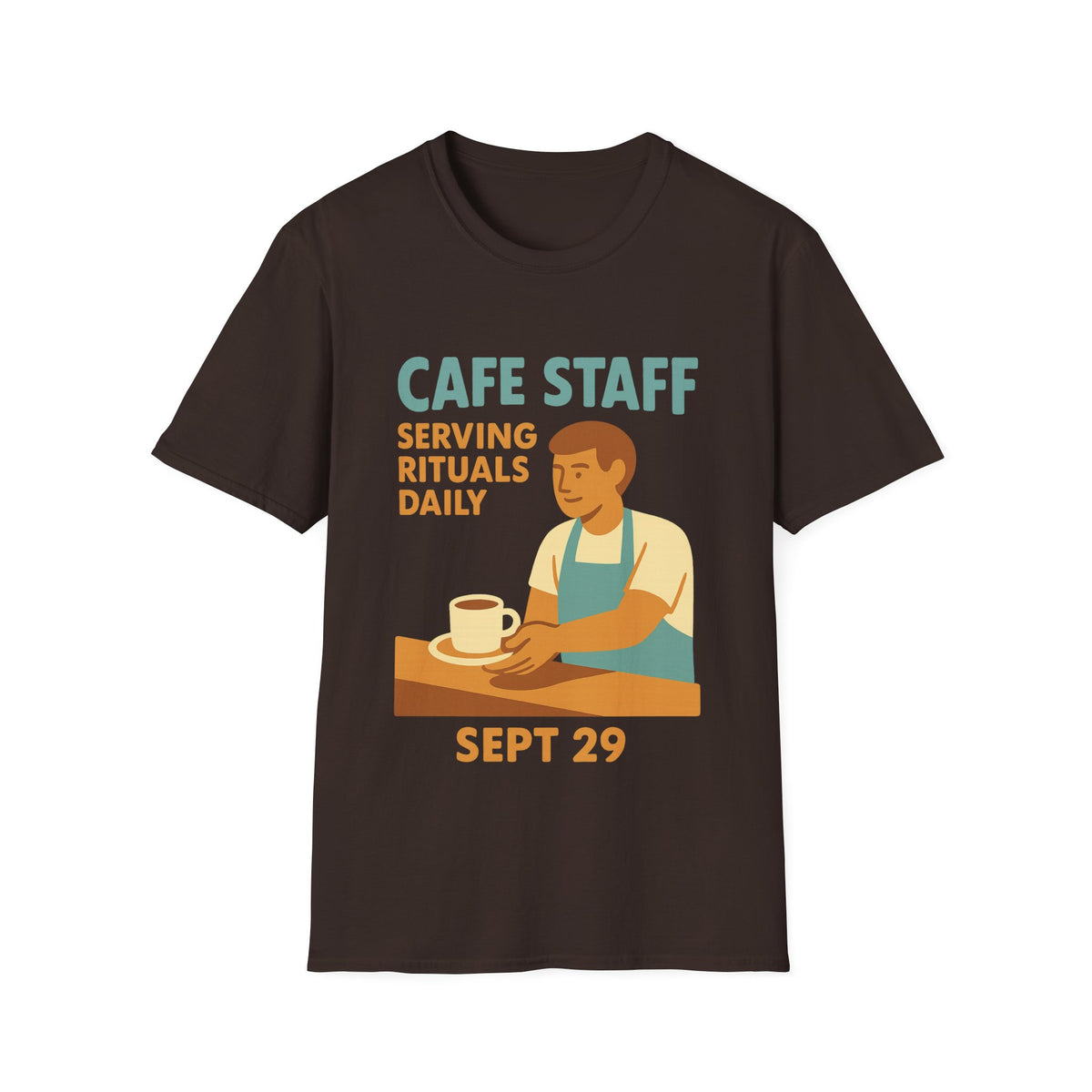 Cafe Staff Serving Rituals Daily National Coffee Day T-Shirt - Trending Now - September 2026