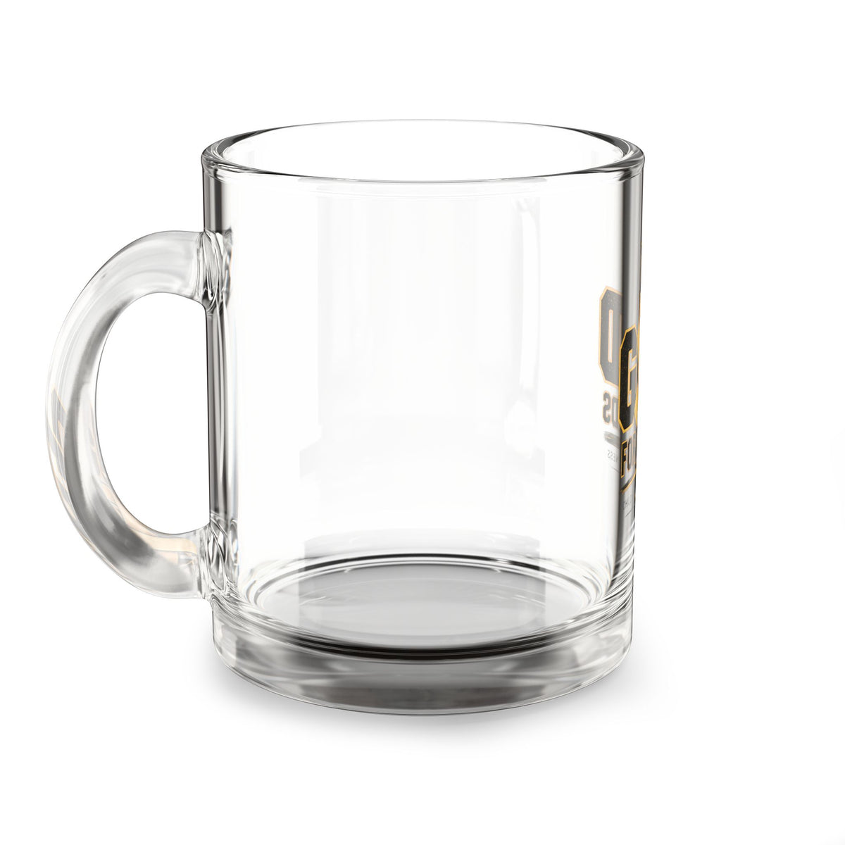 Go Gold for the Kids Glass Mug — 10oz Childhood Cancer Awareness Ribbon Coffee Cup