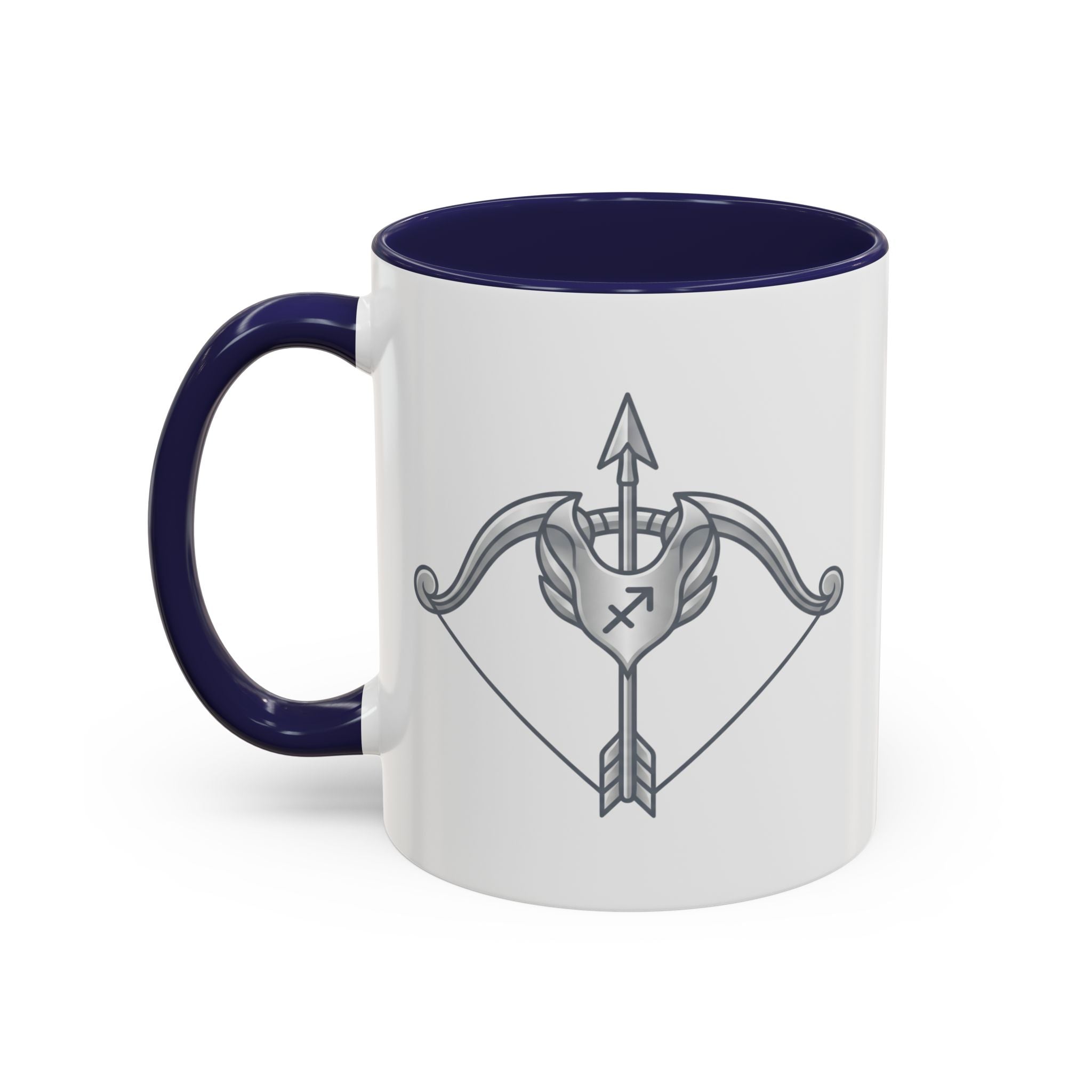 Sagittarius Bow & Arrow Accent Coffee Mug – Zodiac Sagittarius Astrology Gift