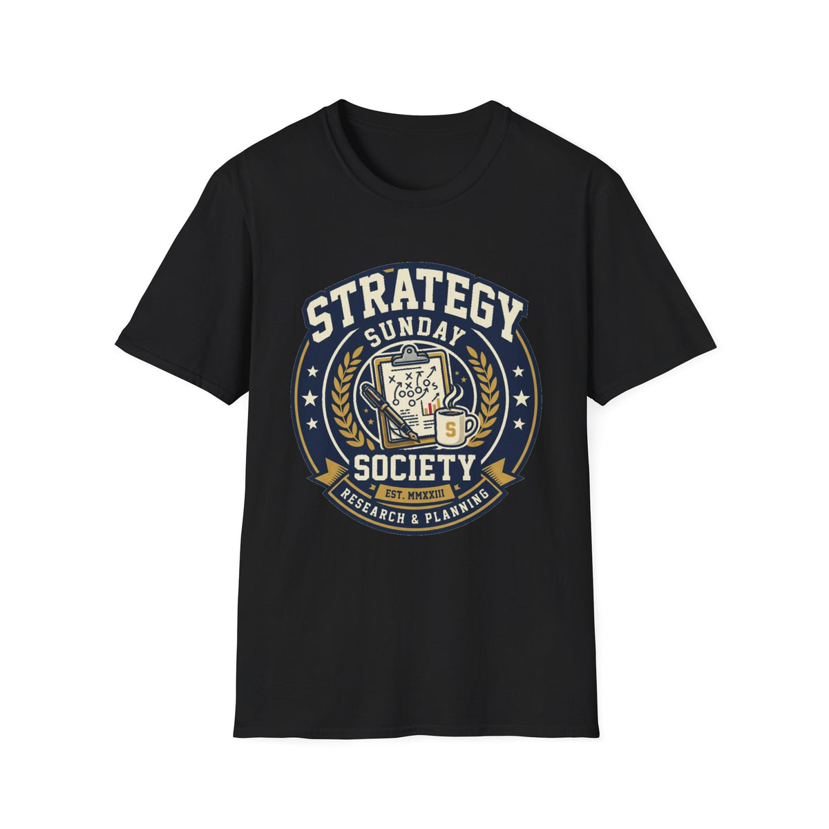 Strategy Society Sunday T‑Shirt — Retro Emblem Gaming / Strategy Club Tee - Trending Now - August 2026