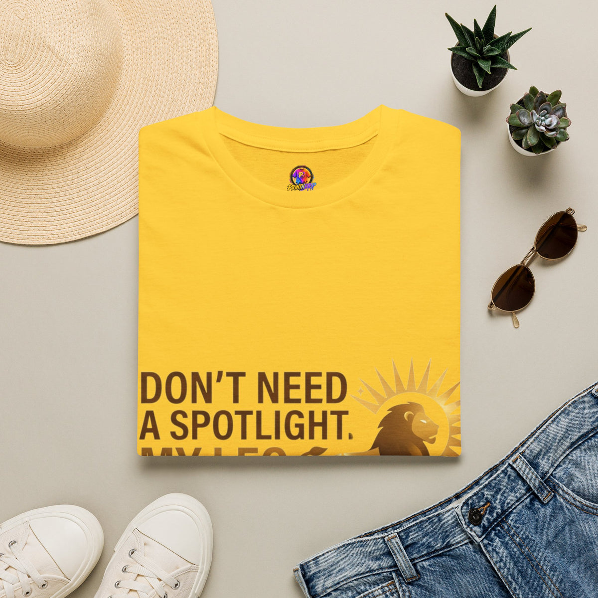 Leo T-Shirt — "Don't Need a Spotlight, My Leo Charisma Is Blinding" Zodiac Tee
