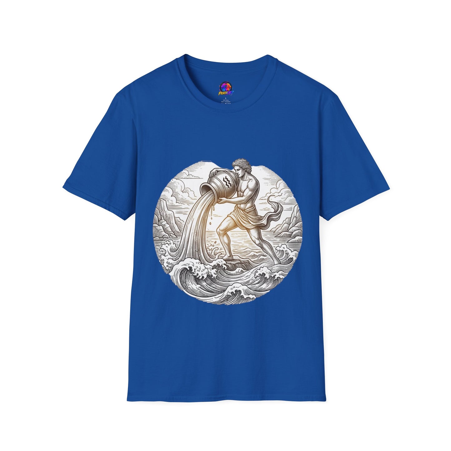 Aquarius Zodiac T-Shirt — Vintage Water Bearer Astrology Tee