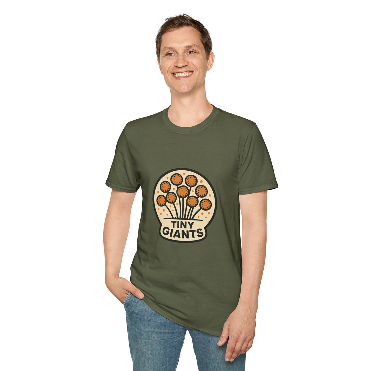 Tiny Giants Mushroom T-Shirt — Vintage Psychedelic Fungi Graphic Tee