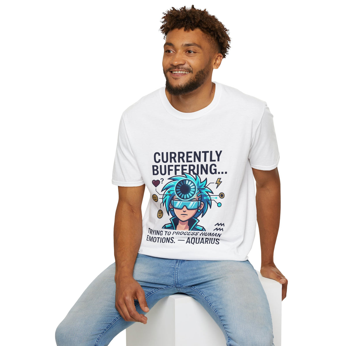 Currently Buffering T-Shirt — Funny Aquarius Zodiac Tee
