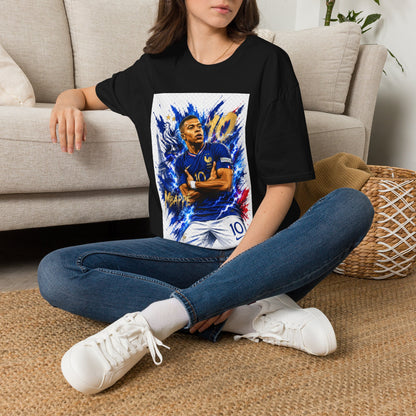 France Mbappé Soccer T-Shirt — #10 Blue Action Portrait Tee