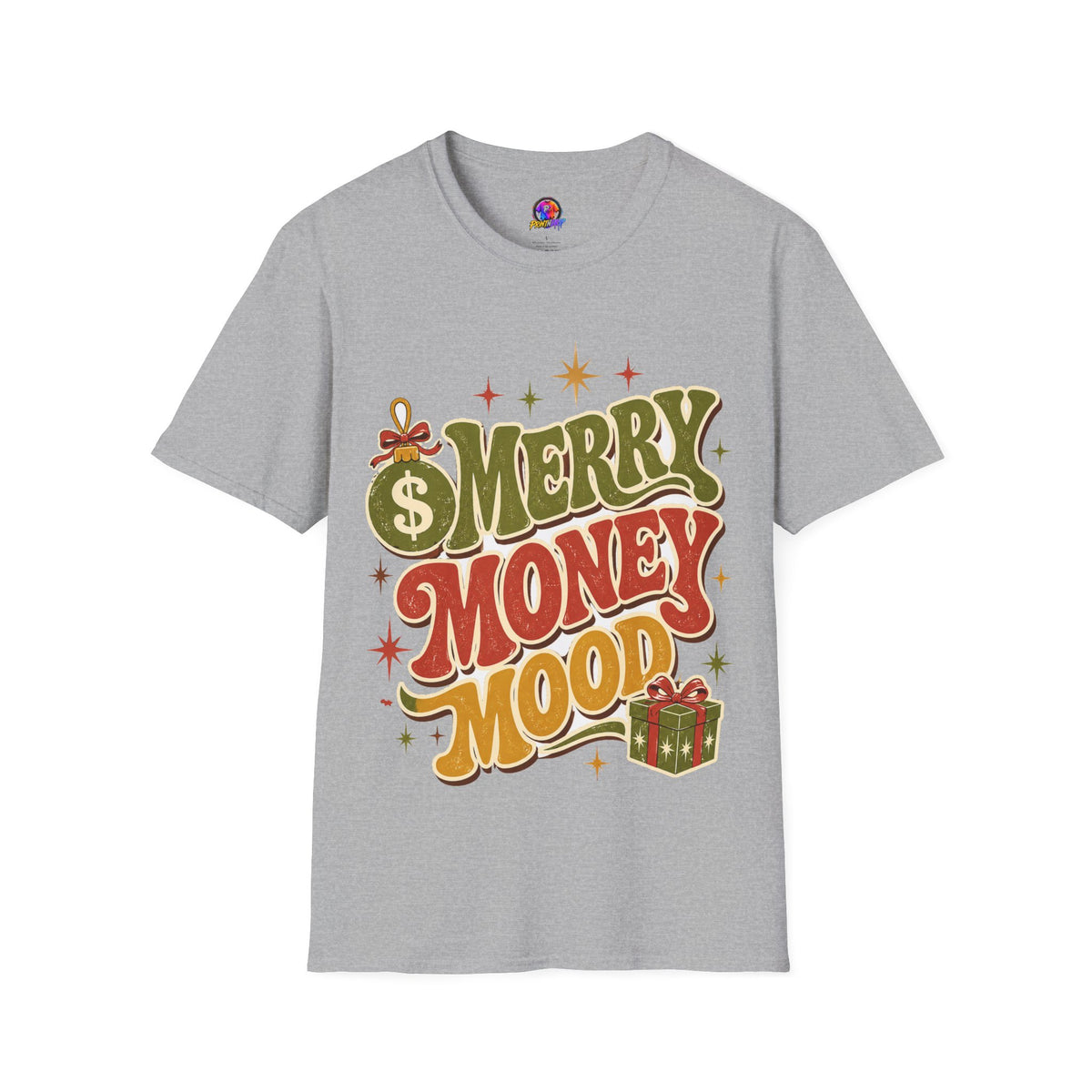 Merry Money Mood T‑Shirt — Retro Holiday Graphic Tee