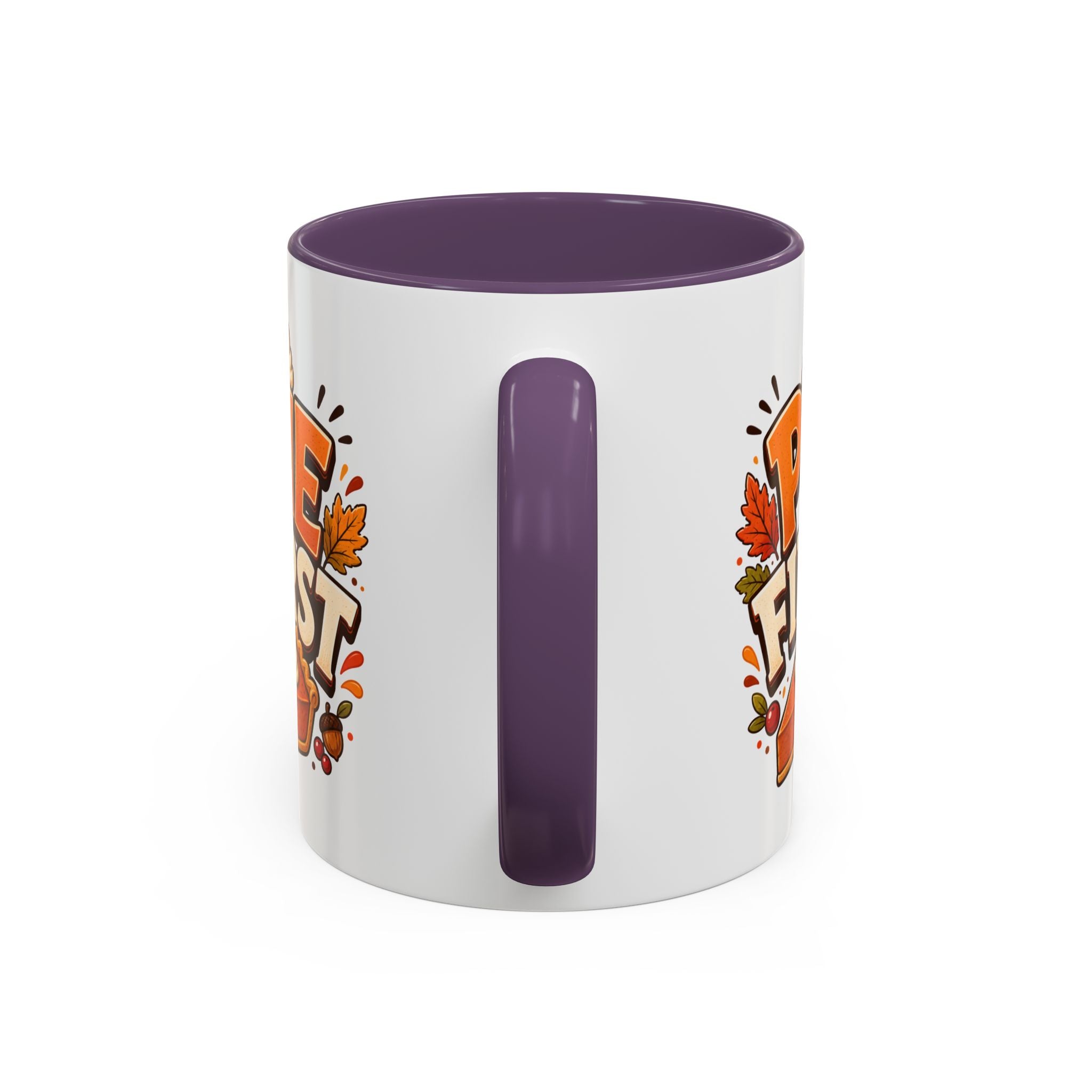 Thanksgiving Mug Pie First Coffee Mug — Funny Thanksgiving Autumn Pie Lover Accent Mug