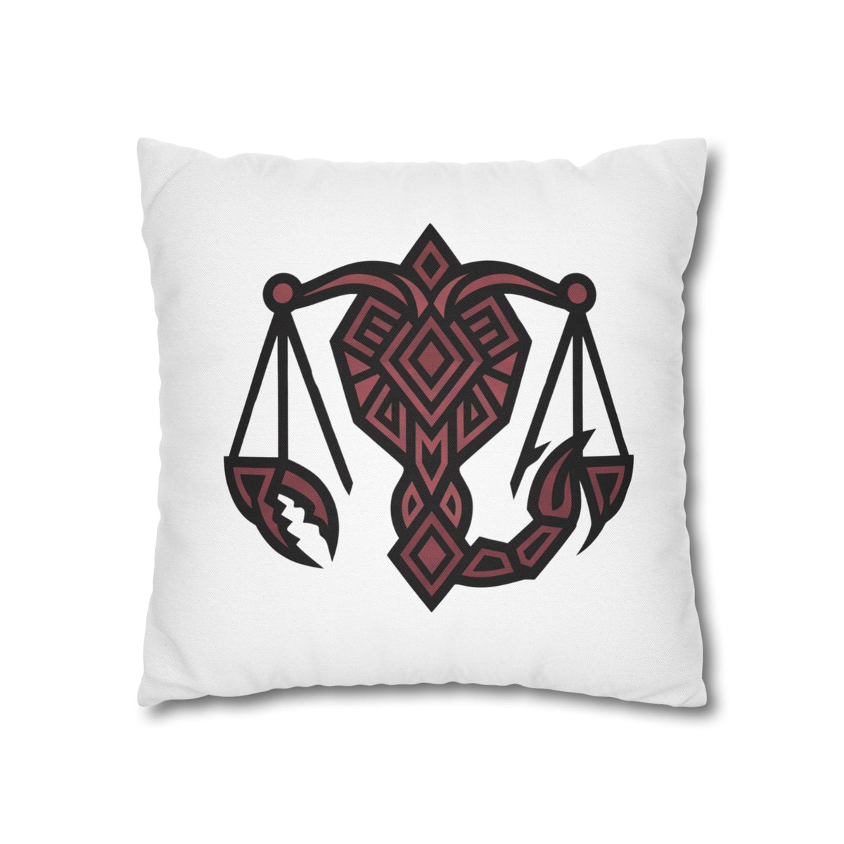 Scorpio Zodiac Scales Decorative Pillowcase — Tribal Scorpio-Style Design