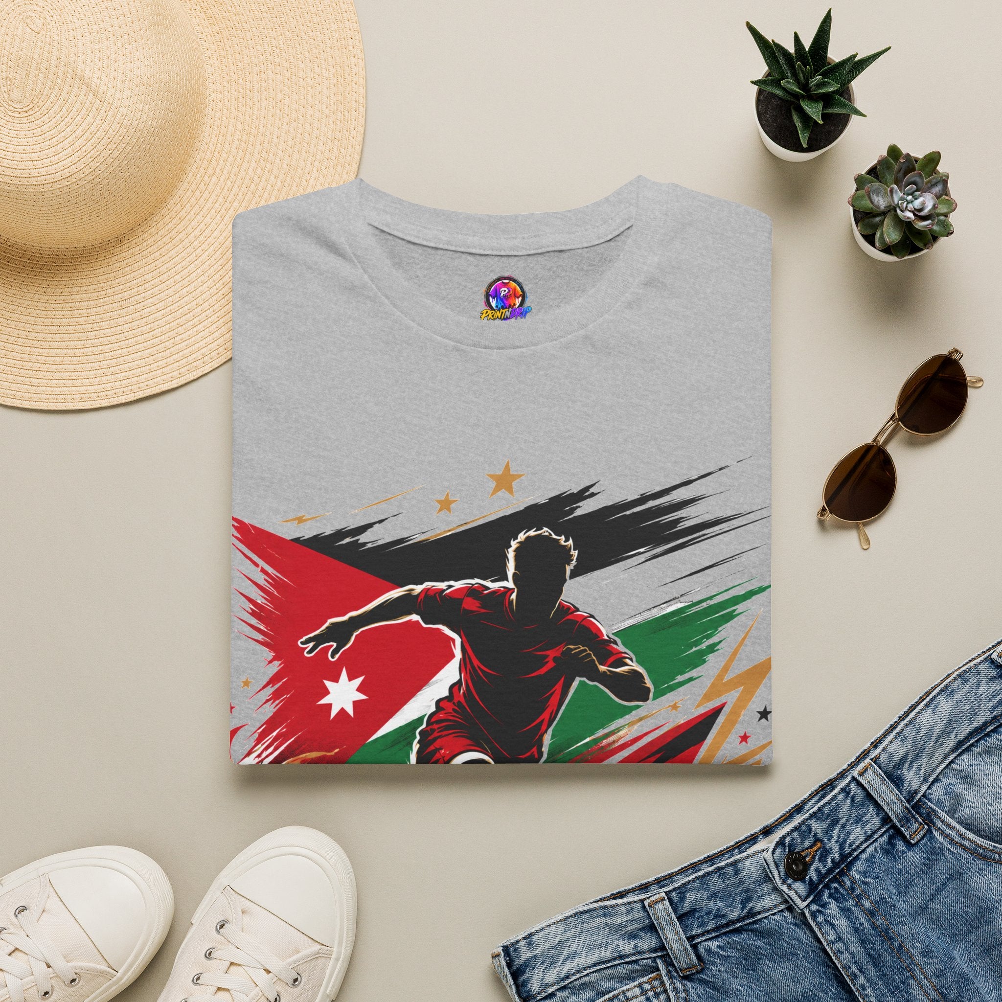 Jordan Soccer T‑Shirt — Desert Courage Flag Design