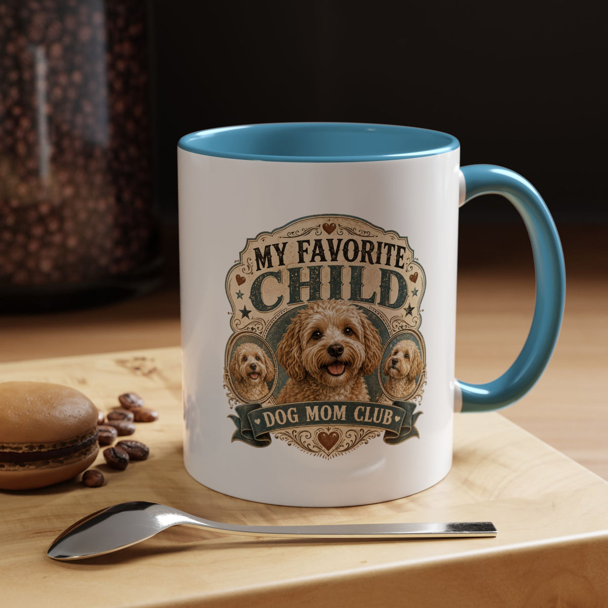 Milo Bailey Dog Dad Mom Dog Mom Coffee Mug - "My Favorite Child" Poodle Doodle Gift