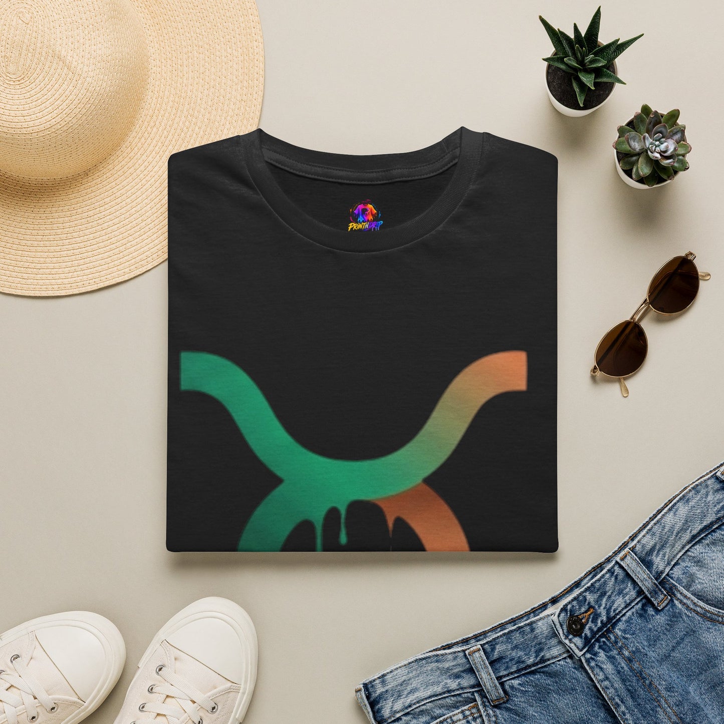 Taurus Drip Graphic Tee — Rainbow Zodiac Bull Shirt