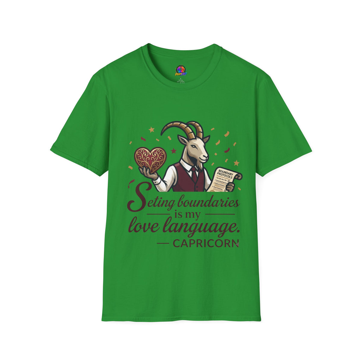 Capricorn T-Shirt — "Setting Boundaries is My Love Language" Zodiac Goat Tee