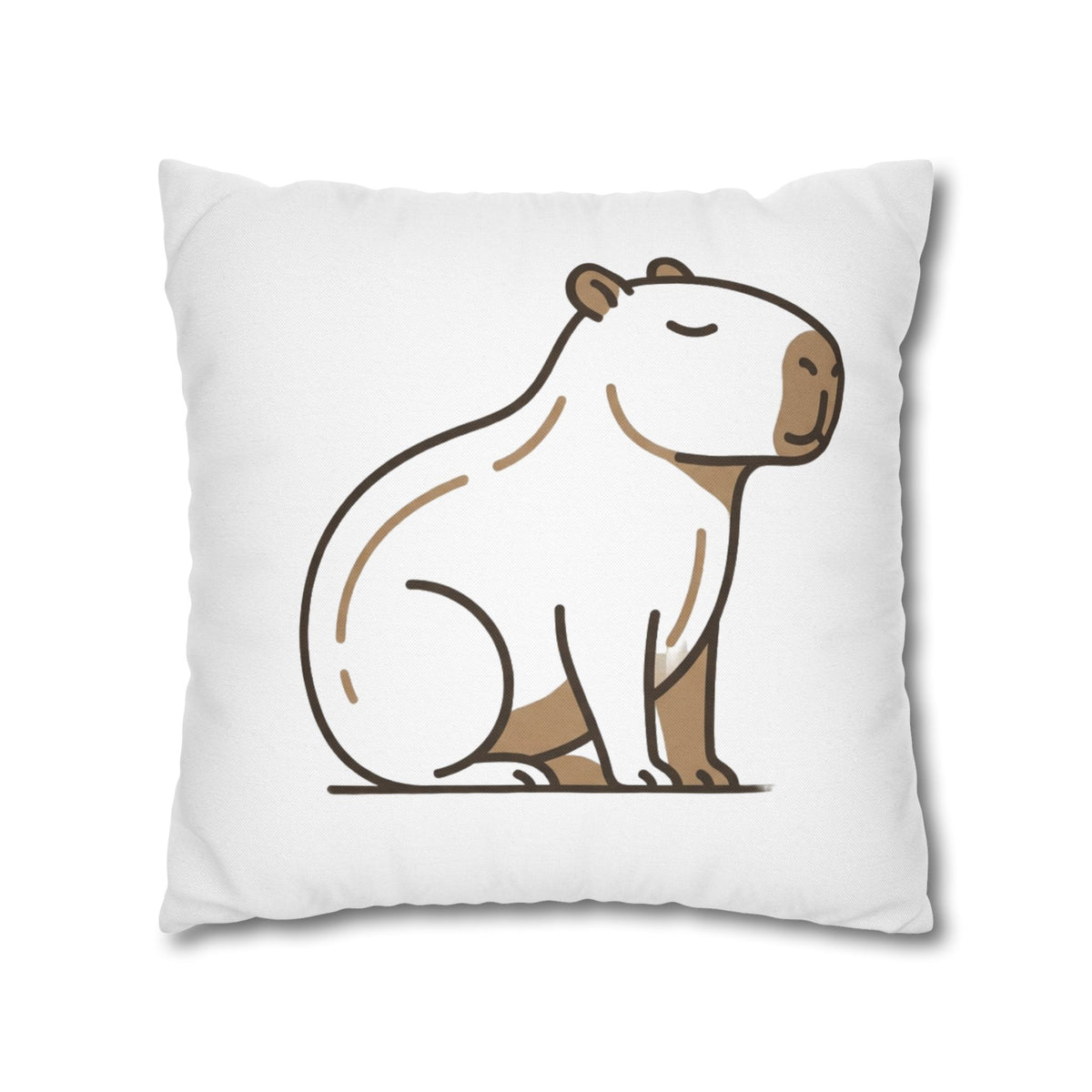 Funny Capybara Cute Throw Pillowcase – Minimalist Animal Decorative Cushion