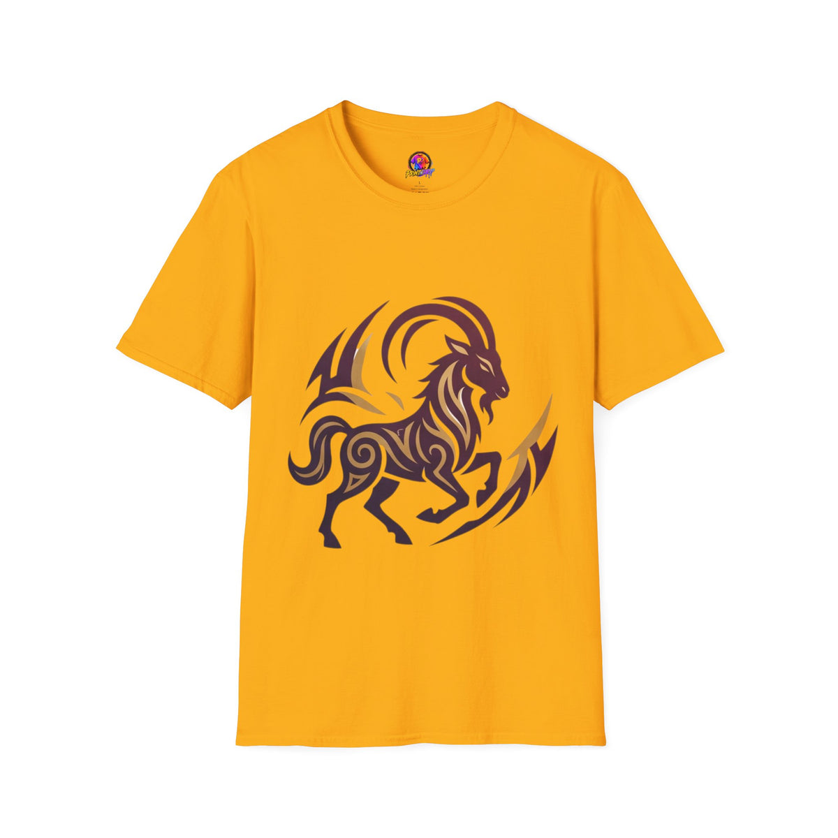 Capricorn Goat Tribal Graphic T-Shirt — Bold Goat Illustration Tee