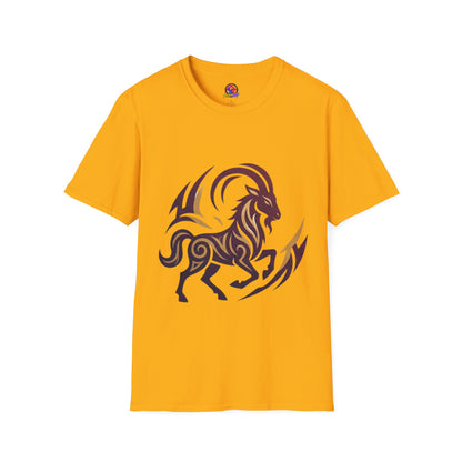 Goat Tribal Graphic T-Shirt — Bold Goat Illustration Tee