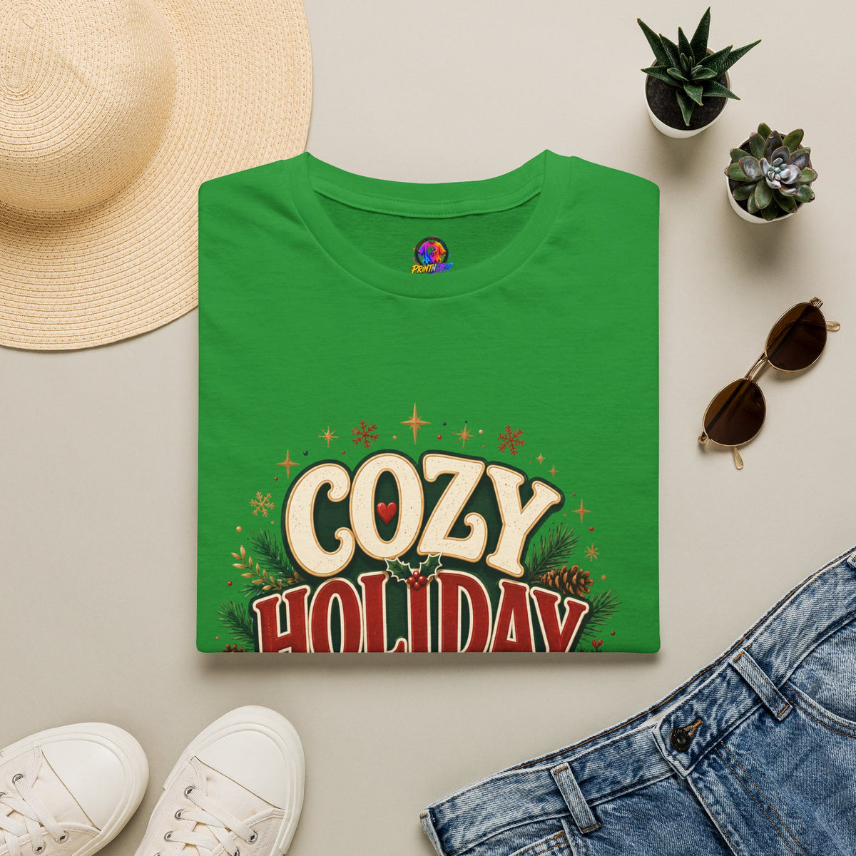 Cozy Holiday Club T-Shirt — Festive Christmas Cozy Cocoa Graphic Tee
