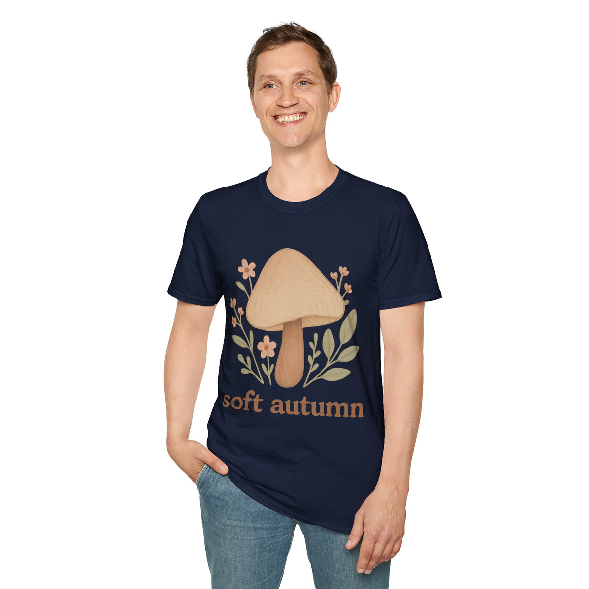 Mushroom Graphic T-Shirt — 'soft autumn' Cozy Nature Tee - Trending Now - September 2026