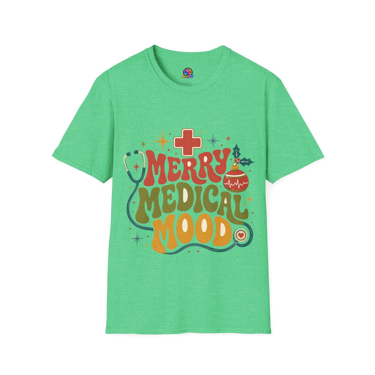 Merry Medical Mood T-Shirt — Christmas Nurse & Healthcare Holiday Tee