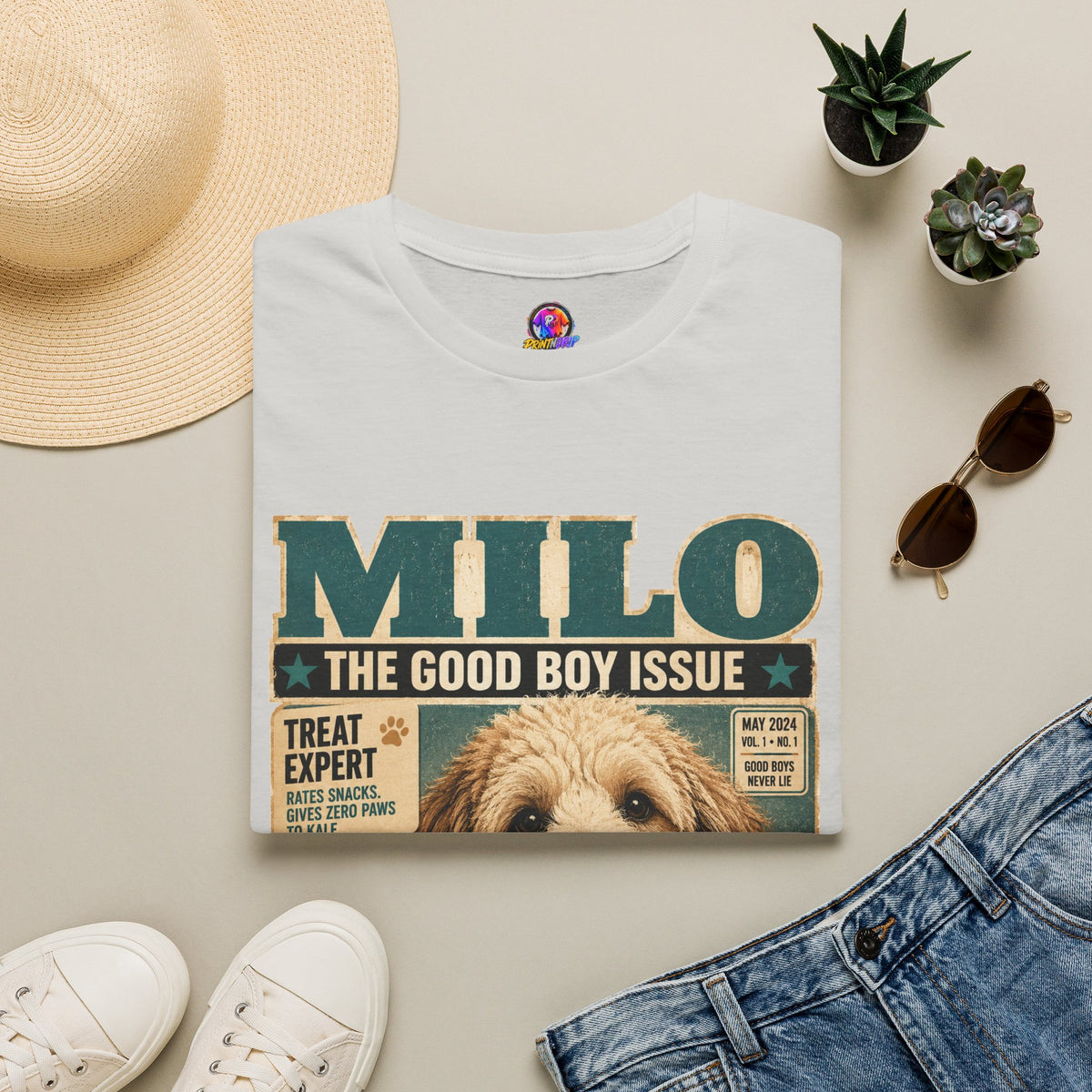 Milo 'The Good Boy Issue' Dog Magazine T-Shirt