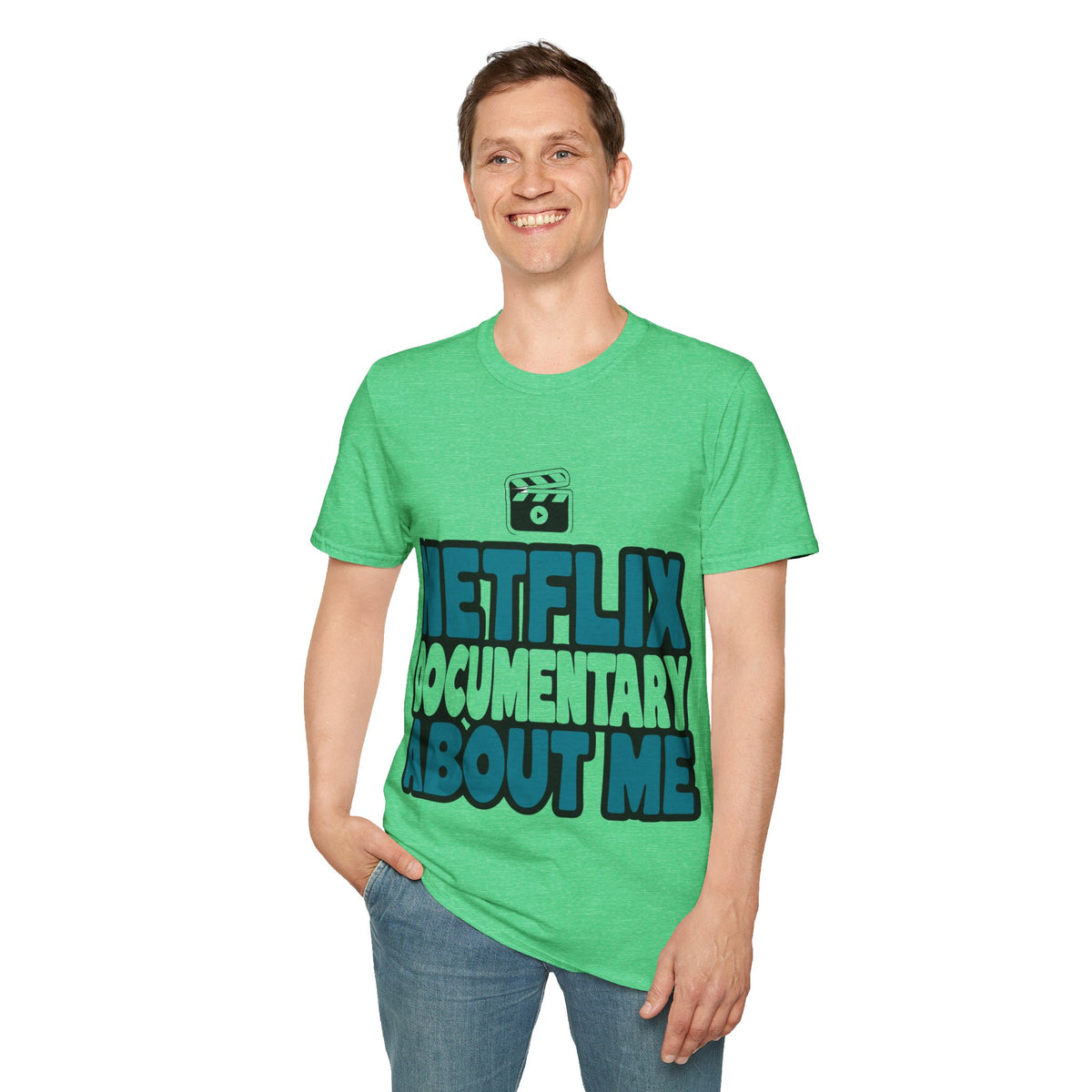 Netflix Documentary About Me Blue Block Bubble Font T-Shirt - Y2K Pop Culture Graphic Tee - Trending Now - September 2026