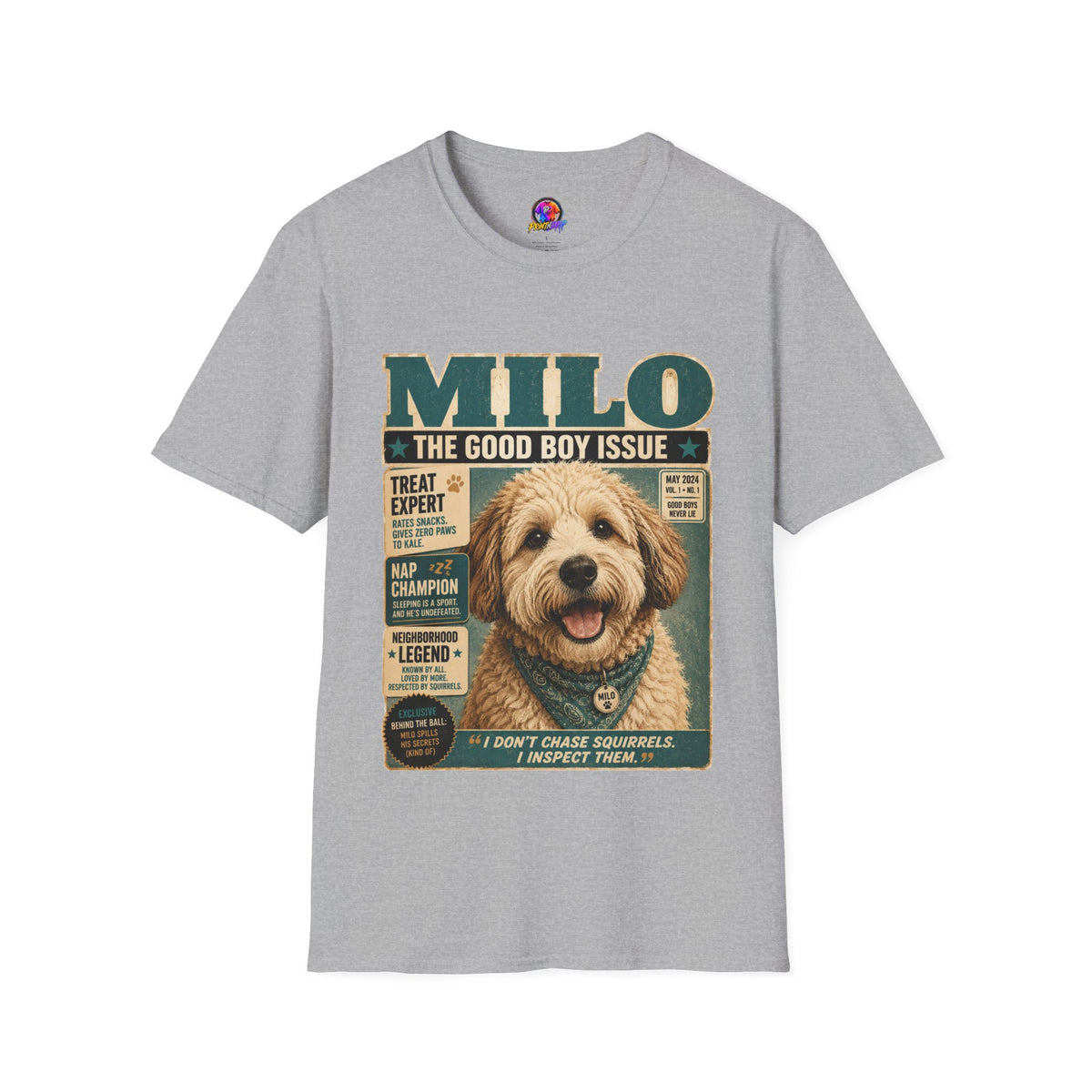 Milo 'The Good Boy Issue' Dog Magazine T-Shirt