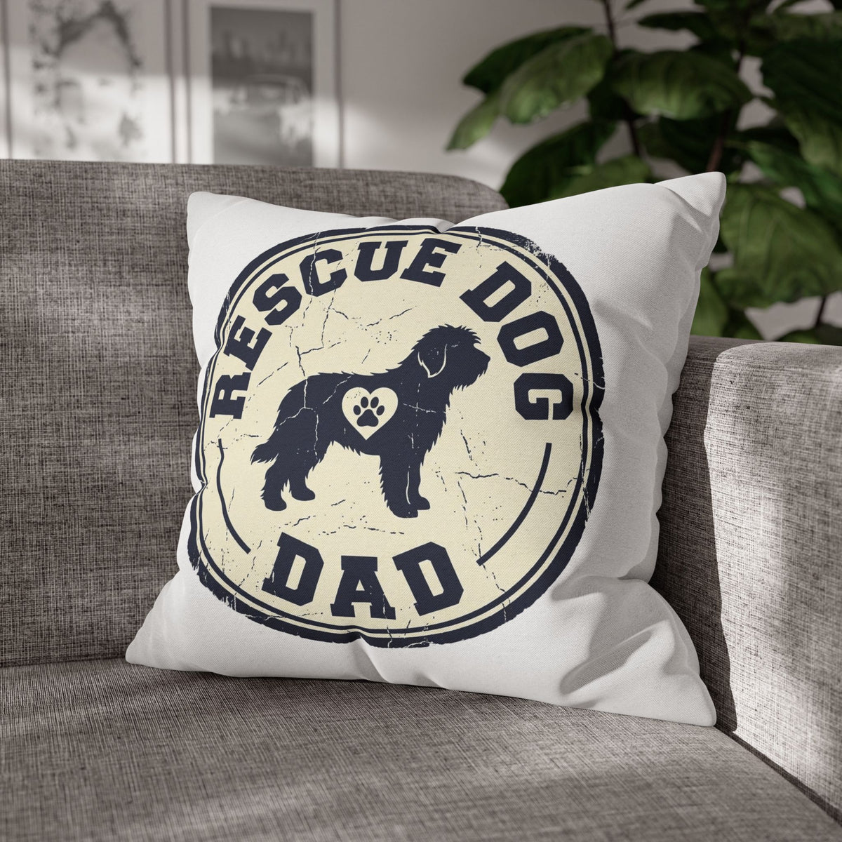Funny Rescue Dog Dad Pillowcase