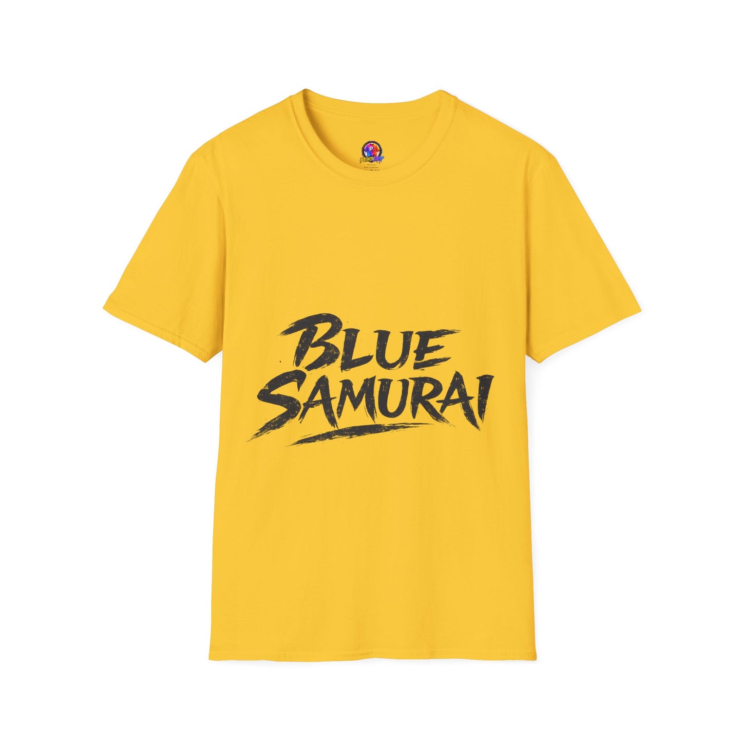 Japan Blue Samurai T-Shirt — Bold Brushstroke Graphic Tee