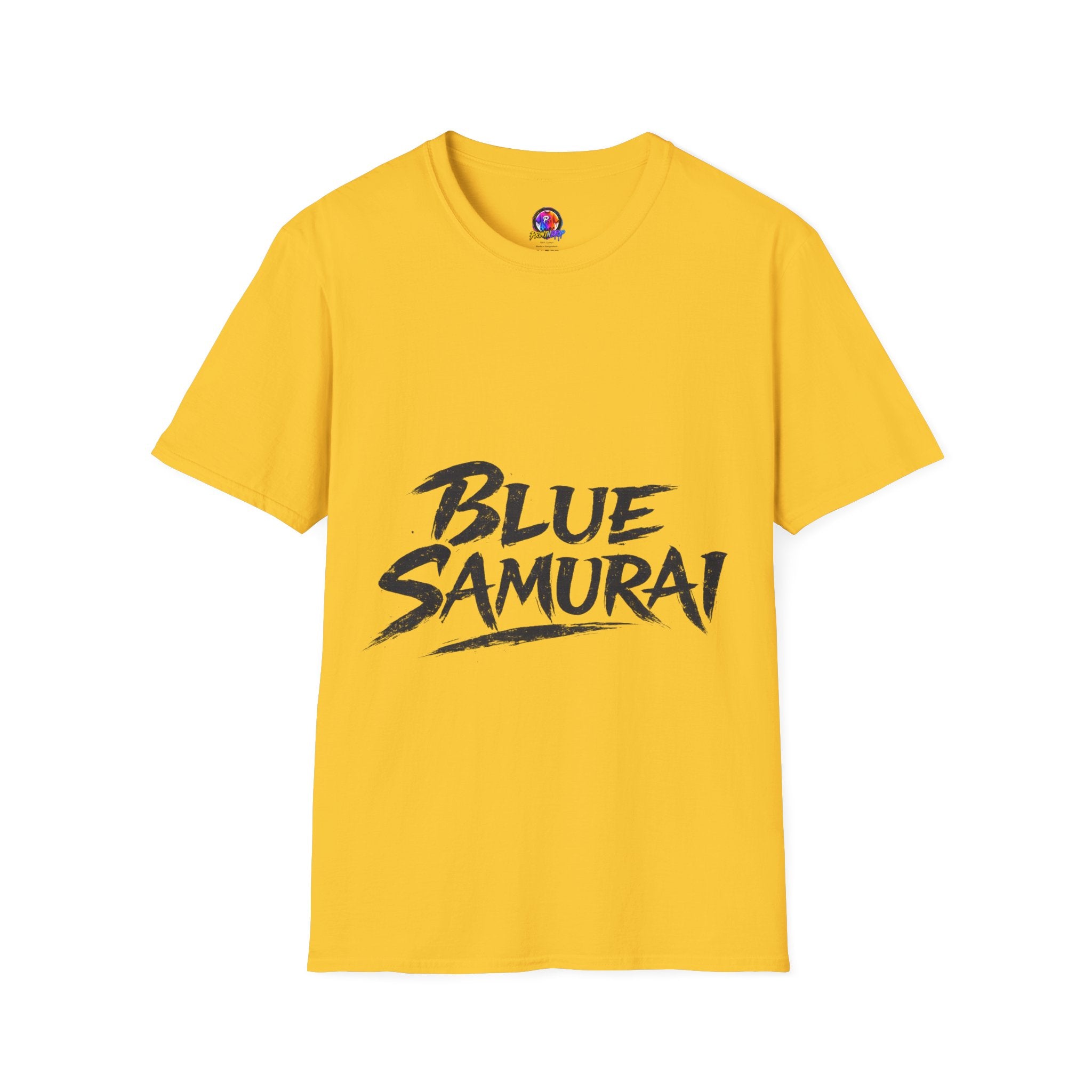 Japan Blue Samurai T-Shirt — Bold Brushstroke Graphic Tee
