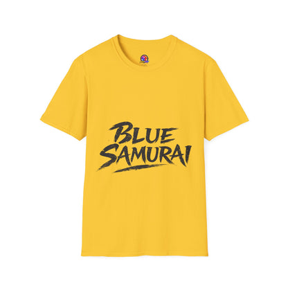 Japan Blue Samurai T-Shirt — Bold Brushstroke Graphic Tee