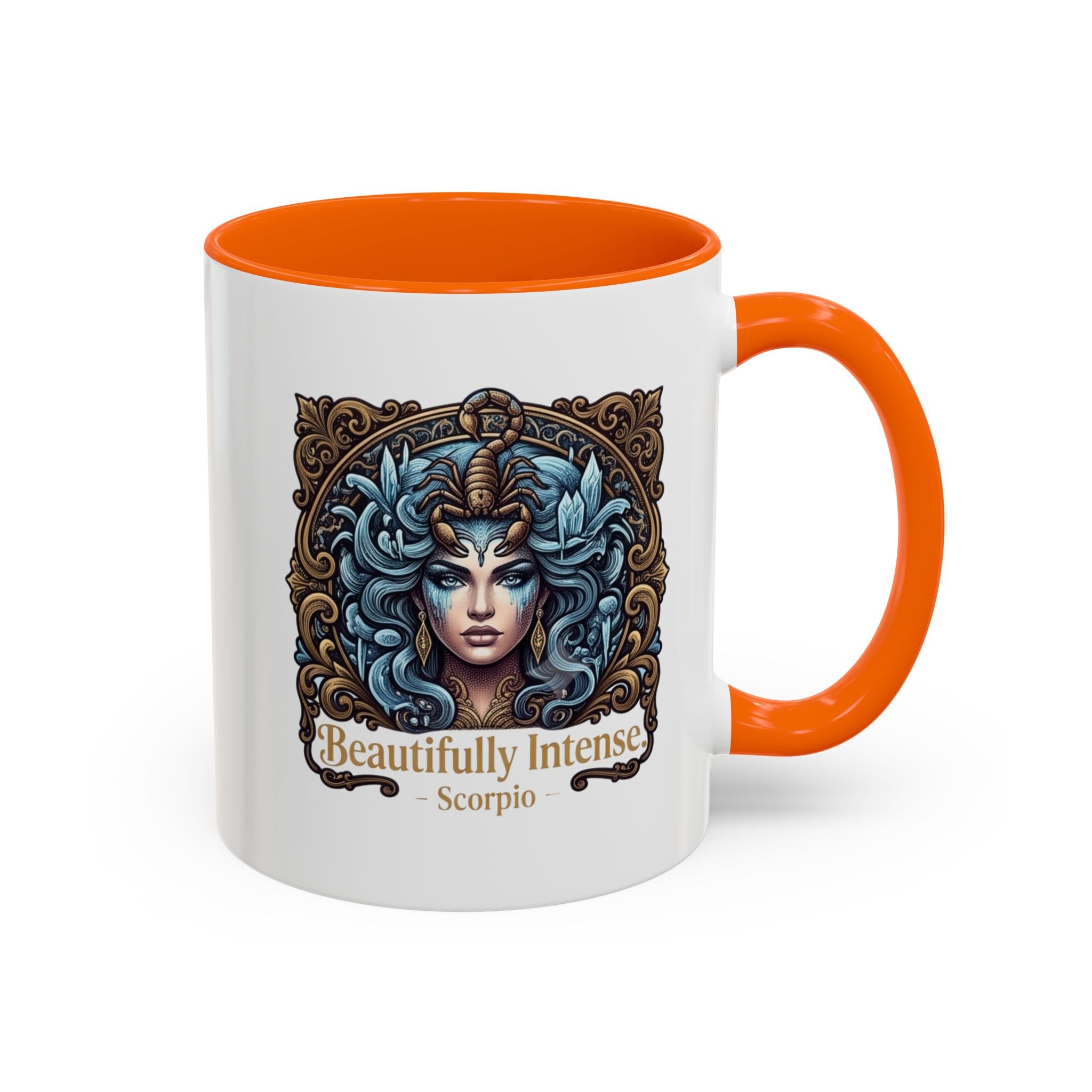 Scorpio Accent Coffee Mug — "Beautifully Intense" Zodiac Design (11/15oz)