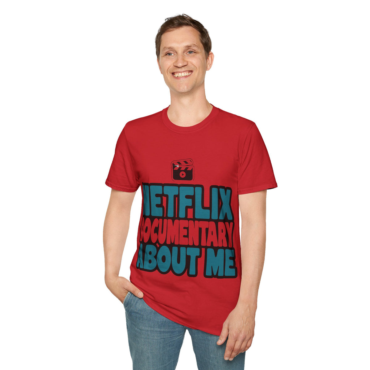 Netflix Documentary About Me Blue Block Bubble Font T-Shirt - Y2K Pop Culture Graphic Tee - Trending Now - September 2026