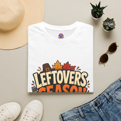 Leftovers Season T-Shirt — Funny Thanksgiving Turkey & Pie Graphic Tee