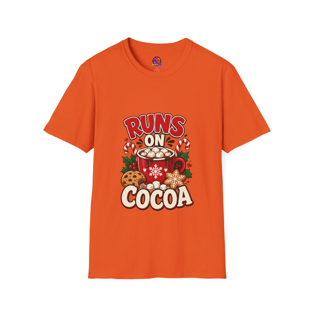 T-Shirt — Runs On Cocoa Holiday Graphic Tee