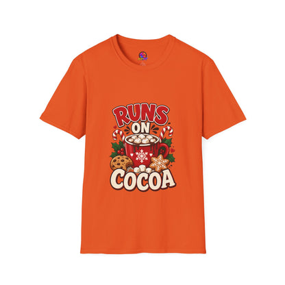 T-Shirt — Runs On Cocoa Holiday Graphic Tee